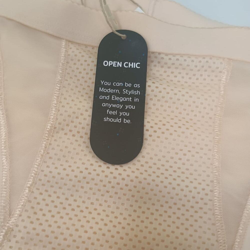 New Open Chic Nude Beige High Waist Smoothing Shapewear Shaper Shorts size sm - Picture 3 of 5